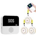 Miniatyrbillede 1 af 2: Trådløst Ældrepleje SOS Alarm System, WiFi Kontrol, Dobbelt Alarmfunktion,Guld