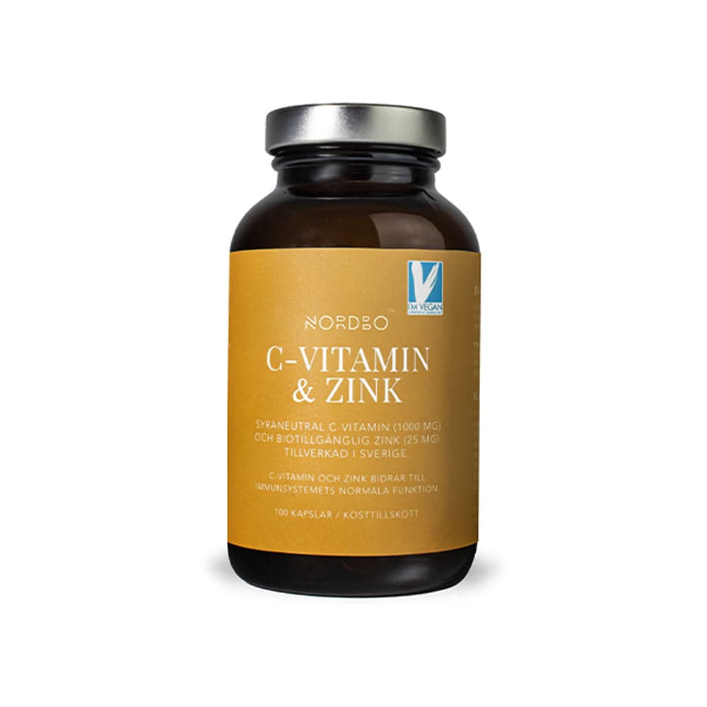 NORDBO C-vitamin & Zink, 100 kapslar