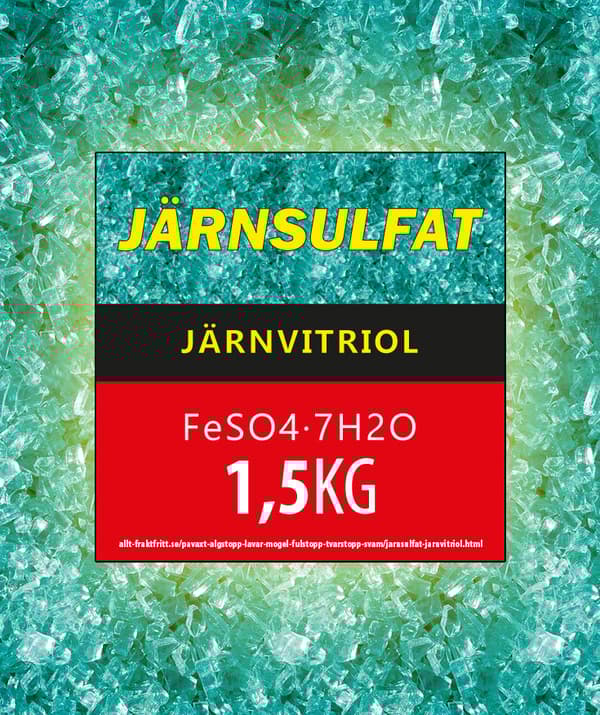 Järnsulfat (Järnvitriol) 1 1/2 kg till bra pris