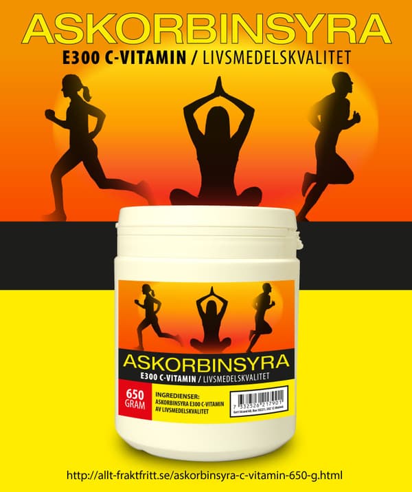 Askorbinsyra C vitamin  650 g
