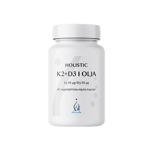 Holistic K2+D3 i kokosolja, 60 kapslar
