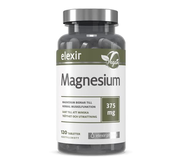 Magnesium 375 mg 120 tabletter Elexir Pharma