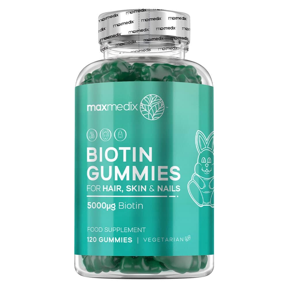 Biotin tandkött för hår, hud och naglar, 5000mcg, 120 tandkött