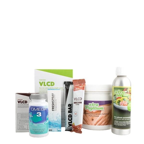 Vektreduksjonspakke 2 uker (VLCD grønnsak, R2D sjokolade(ferdigdrikk), vlcd BAR toffee, vlcd BAR lakris)