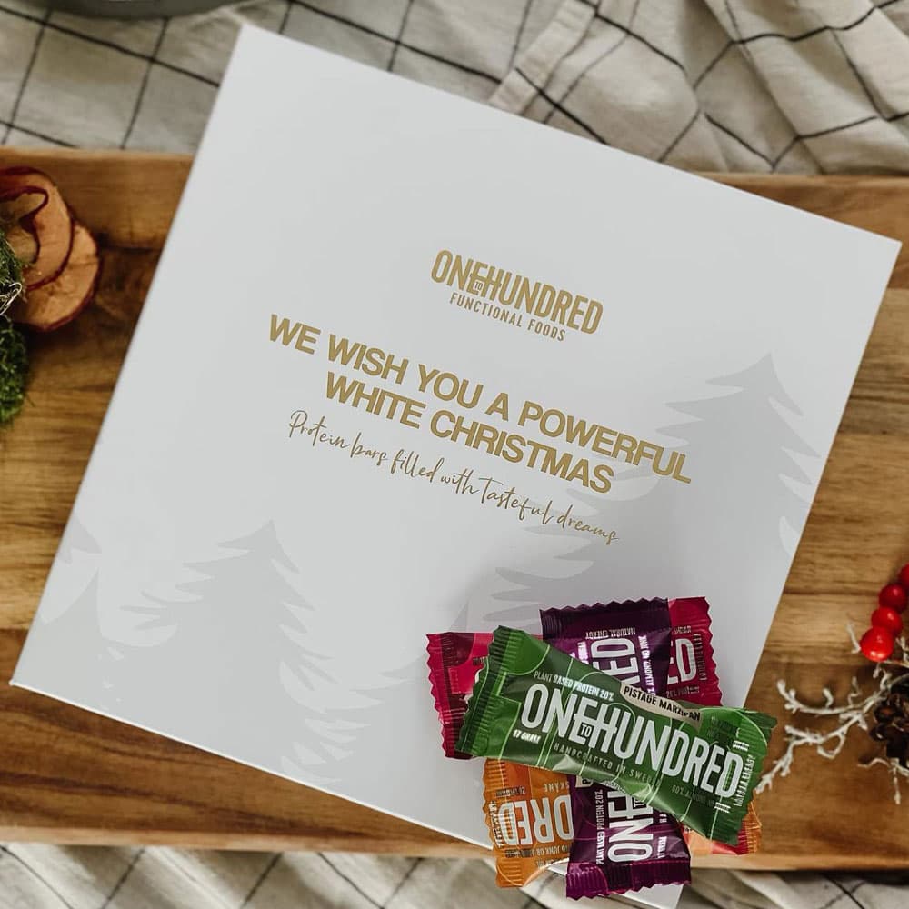 Sockerfria proteinbars som en adventskalender - 2022 - Onetohundred Functional Food