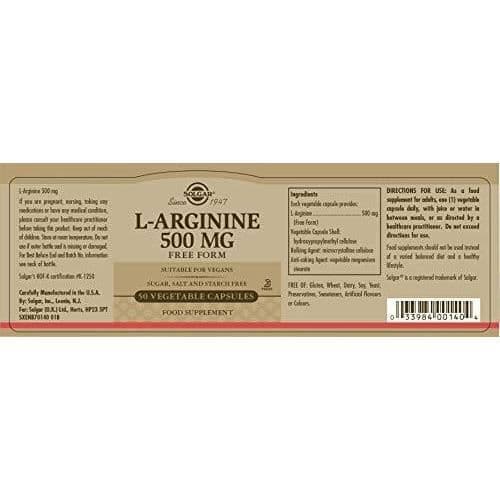 Solgar L-arginin 500mg