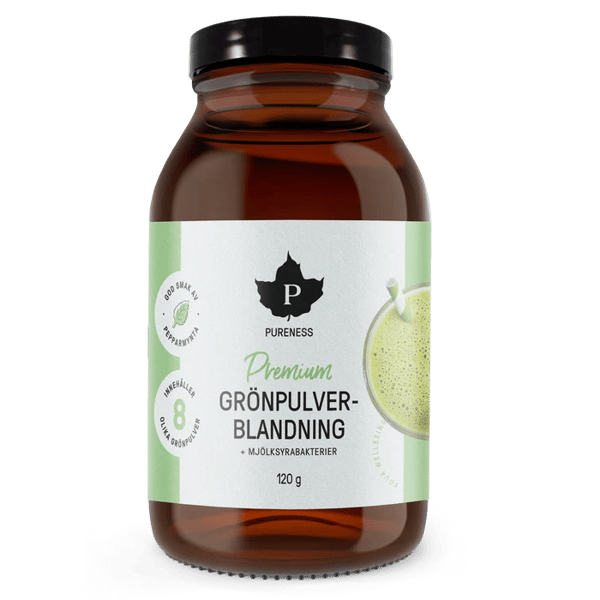 Premium Grönpulverblandning + mjölksyrabakterier Pureness