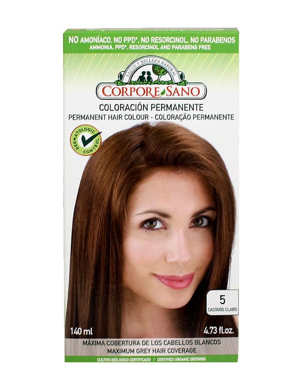 Corpore Sano Tinte Permanente N 5 Castaño Claro 140ml