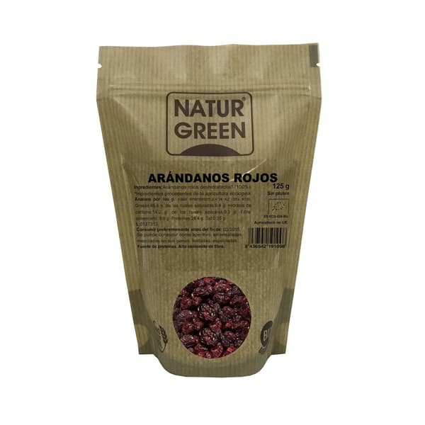 Naturgreen Arandanos Rojos Deshidratados Bio 125g