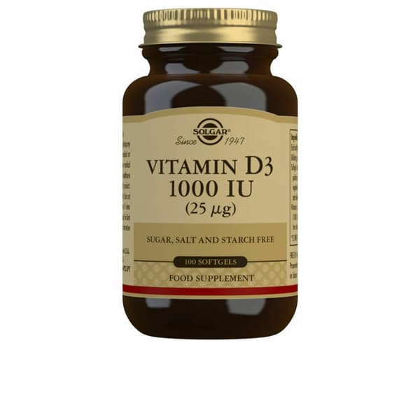 Vitamin D3 (fiskleverolja och kolekalciferol Solgar 1000 iu (100 Kapslar)