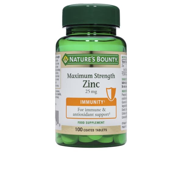 NATURE'S BOUNTY ZINC 25 mg 100 coated tablets