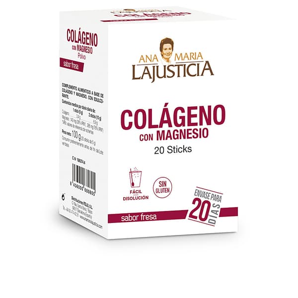 ANA MARÍA LAJUSTICIA COLLAGEN WITH MAGNESIUM strawberry flavour 20 sticks