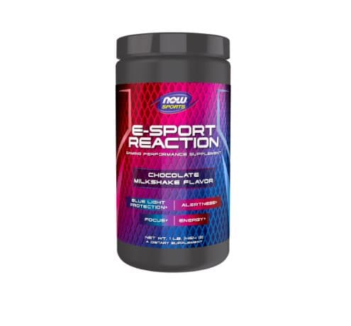 E-Sport Reaction, Chocolate Milkshake Flavor Powder Now Foods