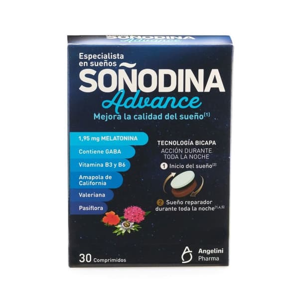 Unettomuuslisäaine Natura Essenziale Soñodina Advance Melatoniini 30 osaa