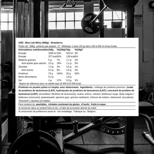 Blue Lab Whey 908g Strawberry USN Protein
