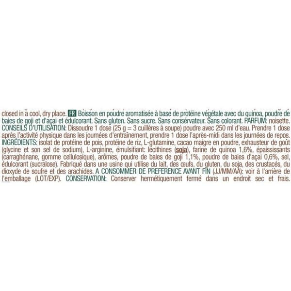 Vegetabiliska Proteiner - Biotech USA - Vegansk protein (500g) - Hasselnötssmak