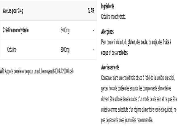 Optimum Nutrition Kreatin Monohydrat - Mikroniserat Kreatinpulver - Neutral Smak 317g