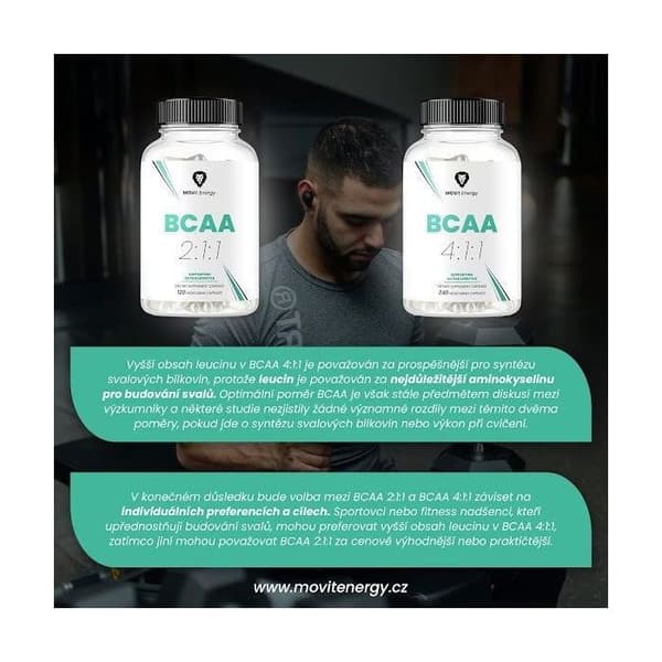MOVit Energy BCAA 4:1:1, 240 vegetabiliska kapslar