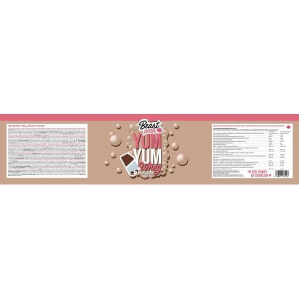 BeastPink Yum Yum Vassleprotein 1000 g, choklad hasselnöt