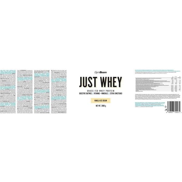 GymBeam Protein Just Whey 2000 g, vaniljgläs