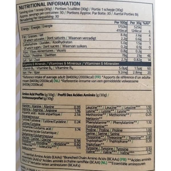 Vassle Vegan USN Veteproteinpulver 1 Kg