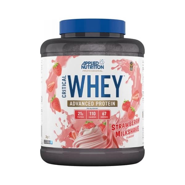 Kritisk Whey 2000g Milkshake med jordgubbar Applied Nutrition Protein