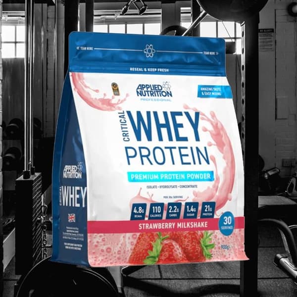 Critical Whey 900g Jordgubb Milkshake Applied Nutrition Protein