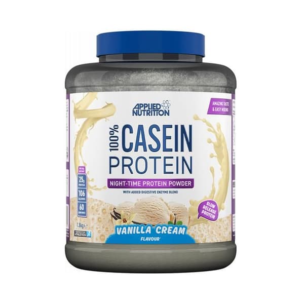 Applied Nutrition Kasein - 100% Kasein Protein - Vaniljkräm 1800g