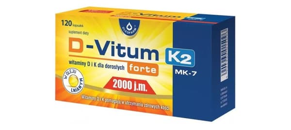 D-VITUM forte 2000 IU K2 120 kaps.