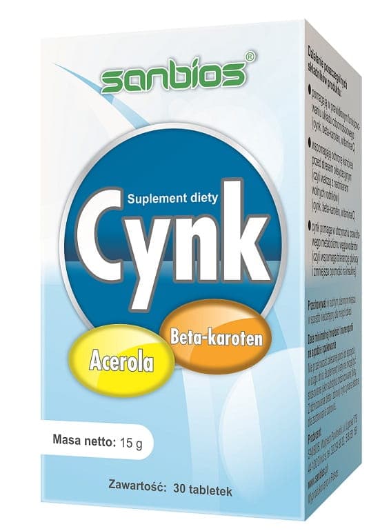 Zink 30 tabletter - SANBIOS