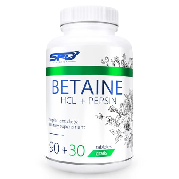 Betaine HCL + Pepsin 120 tabletter - SFD