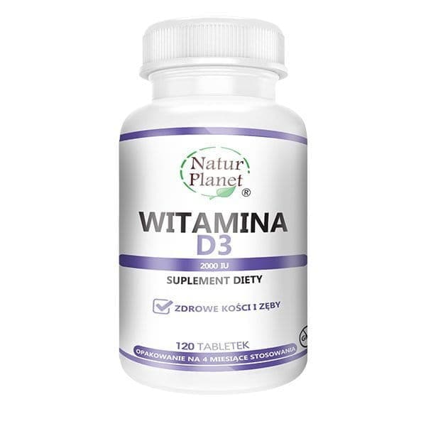 D3-vitamiini 120 tablettia - Natur Planet