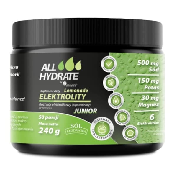 ALLHydrate - Elektrolyytit JUNIOR Limonadi 240g