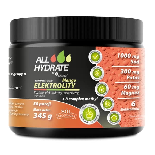 ALLHydrate - Elektrolytter Mango + B-kompleks methyl 345 g
