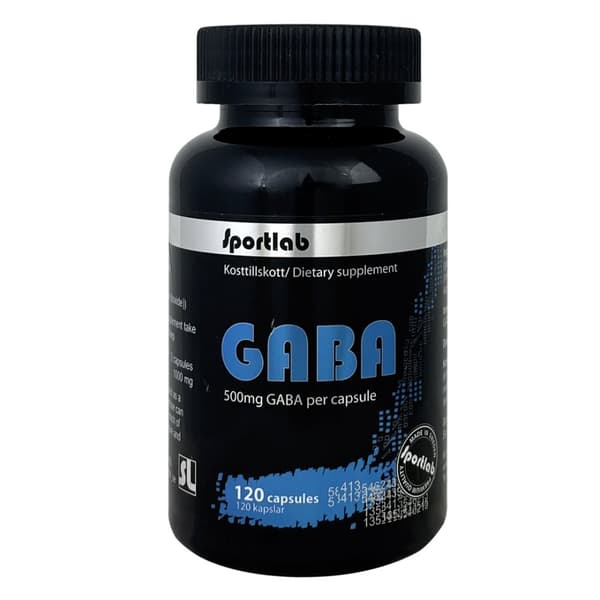 GABA med hög kvalite, 120 kapslar med 500 mg per kapsel, fyra månaders kur
