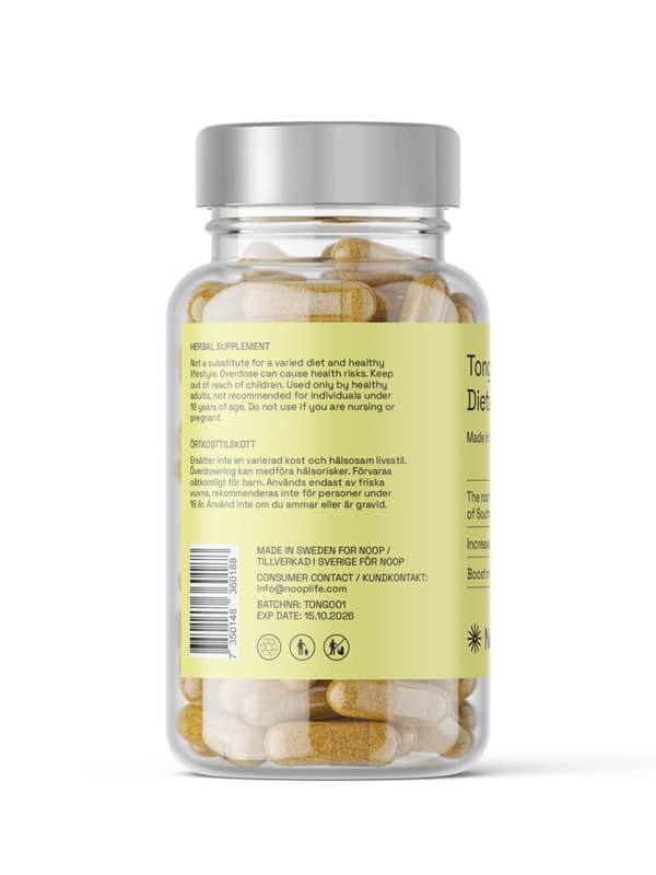 Premium Tongkat Ali från Noop, 90 kapslar, 400 mg, 100% Organisk och Rent