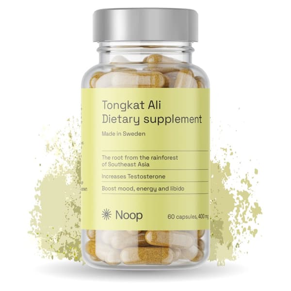 Premium Tongkat Ali från Noop, 90 kapslar, 400 mg, 100% Organisk och Rent