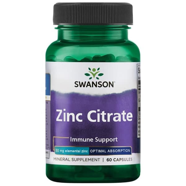 Zinc Citrate 50 mg 60 kapslar Swanson