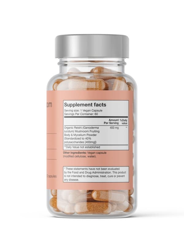 Premium Reishi Svampen Lackticka 60 Kapslar från Noop