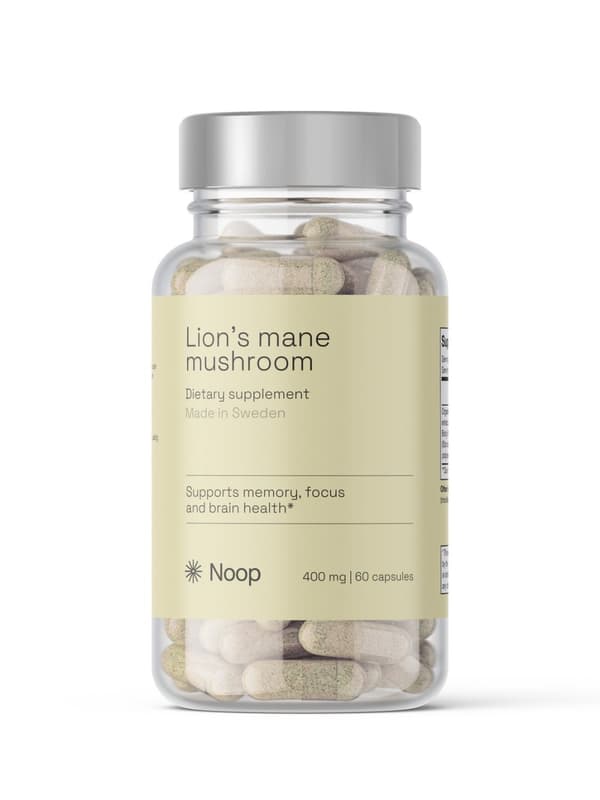 Premium Lion's Mane Svamp, 60 Kapslar från Noop