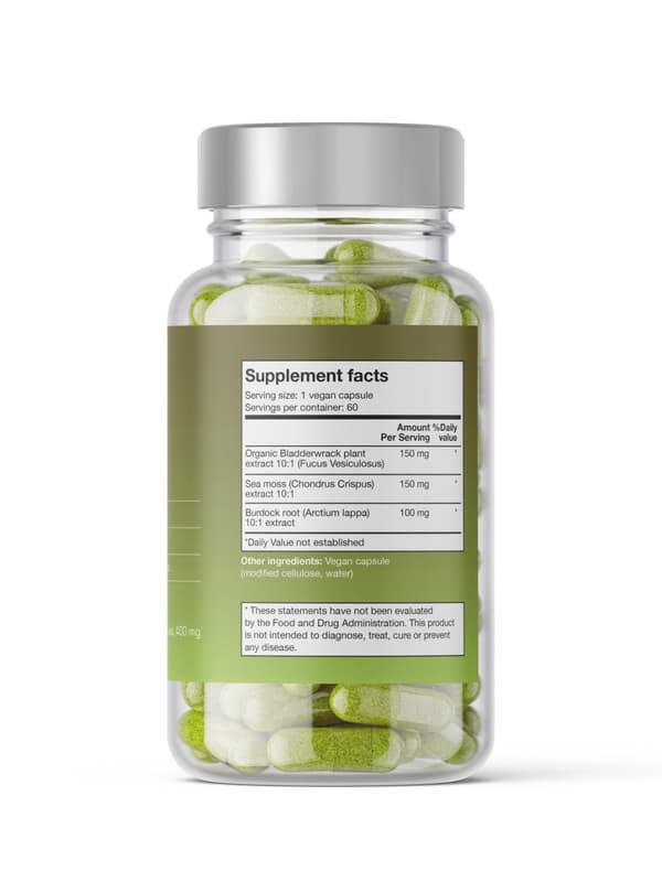 Irish Moss, Bladderwrack & Burdock Root, 60 Kapslar från Noop