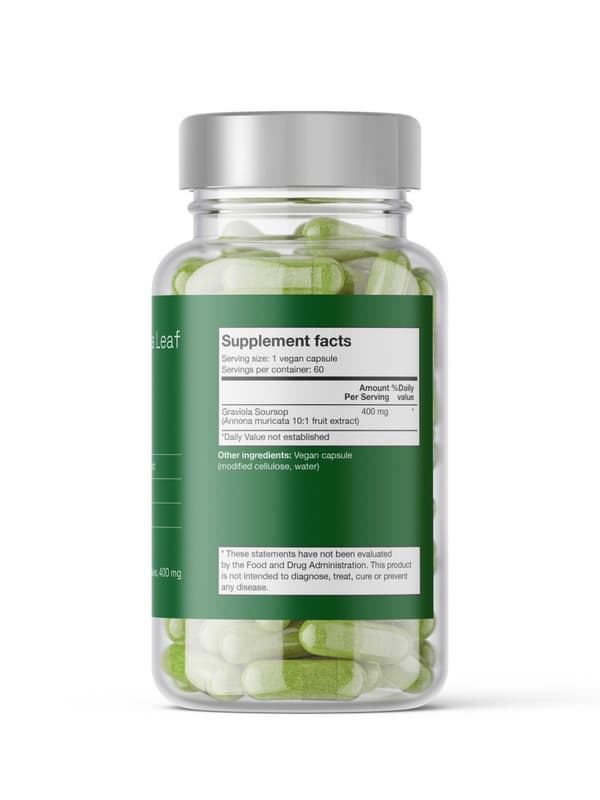 Soursop Graviola Leaf, 60 Kapslar från Noop