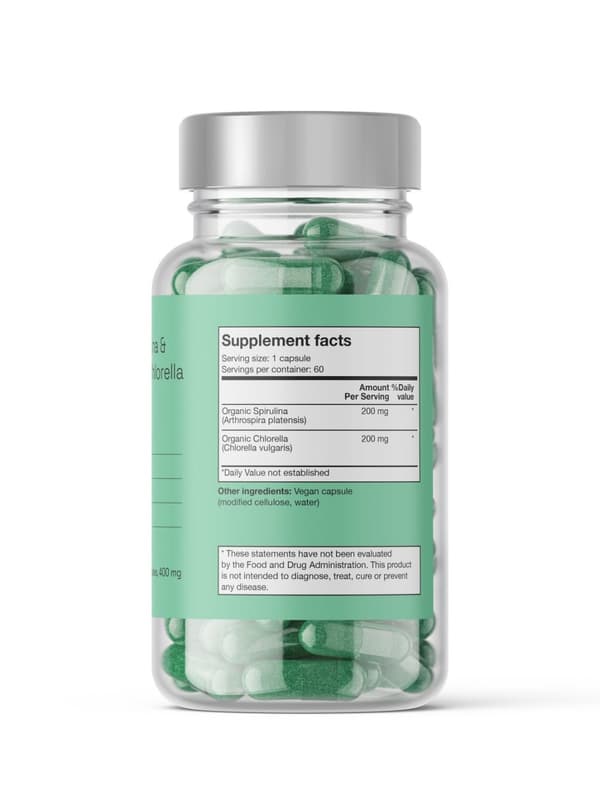Spirulina & Chlorella, 60 Kapslar från Noop