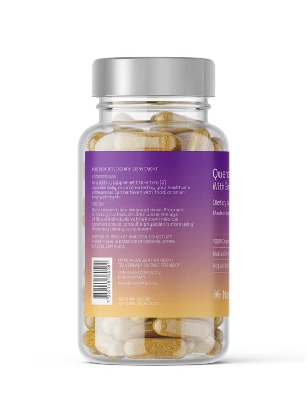 Premium Quercetin med Bromelain, 60 Kapslar från Noop