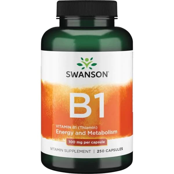 Vitamin B1 Thiamin 250 kapslar Swanson