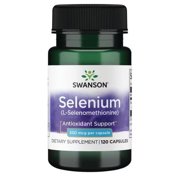 Selenium L-selenomethionine 200 mcg 120 kapslar Swanson