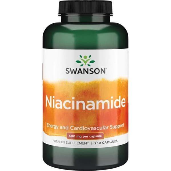 Niacinamide 500 mg, 250 kapslar Swanson