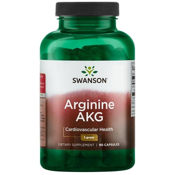 Arginine AAKG – Nitric Oxide Enhancer 1000 mg, 90 kapslar Swanson