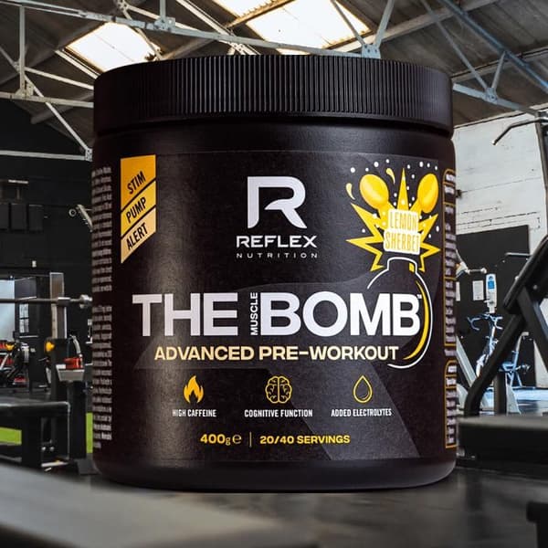Muscle Bomb 40 port Citron Sherbet Reflex Nutrition Pre-träningspulver