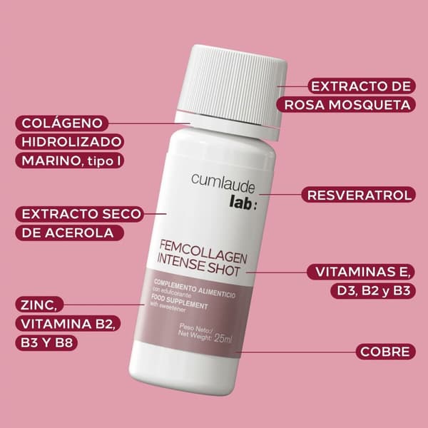 Ravintolisä Cumlaude Lab FEMCOLLAGEN INTENSE SHOT 7 osaa